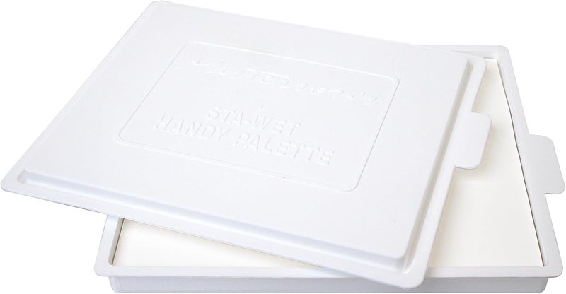 Masterson Sta-Wet Handy Palette - Airtight Paint Palette for Keeping Acrylics Fresh, 8.5 x 7 Inches, Made in USA - Image 1